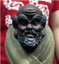 中國宜興 紫砂泥製 達摩祖師 茶寵