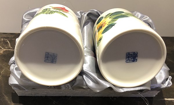 台華窯手繪對杯:::P9品酒網:::