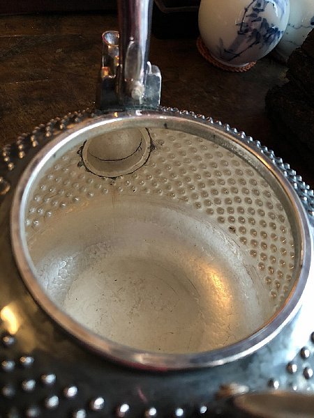 純銀製銀壺霰銀瓶湯沸共箱910g 日本茶道具老茶器優惠價:::P9品酒