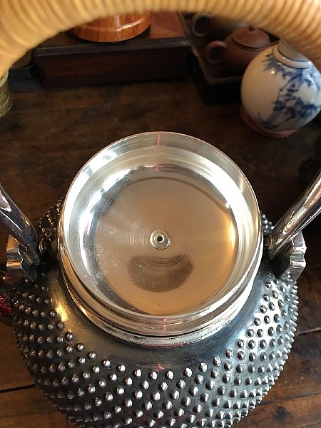 純銀製銀壺霰銀瓶湯沸共箱910g 日本茶道具老茶器優惠價:::P9品酒