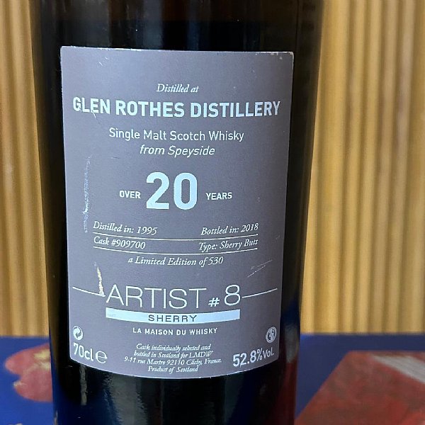 Glen Rothes 1995 20y Artist #8 空瓶｜食品・飲料・酒