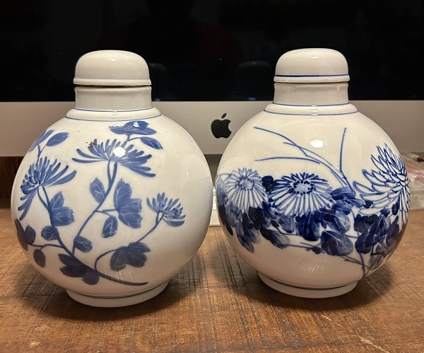 台湾　巧妙堂　茶壺 鶯歌名瓷『巧妙堂』 青花茶倉茶罐發色漂亮絕版品:::P9品酒網:::