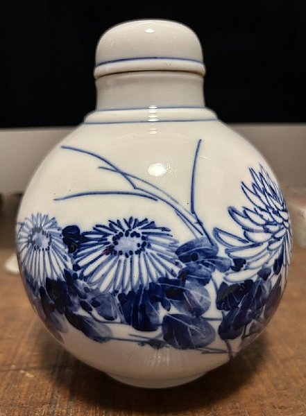 鶯歌名瓷『巧妙堂』 青花茶倉茶罐發色漂亮絕版品:::P9品酒網:::