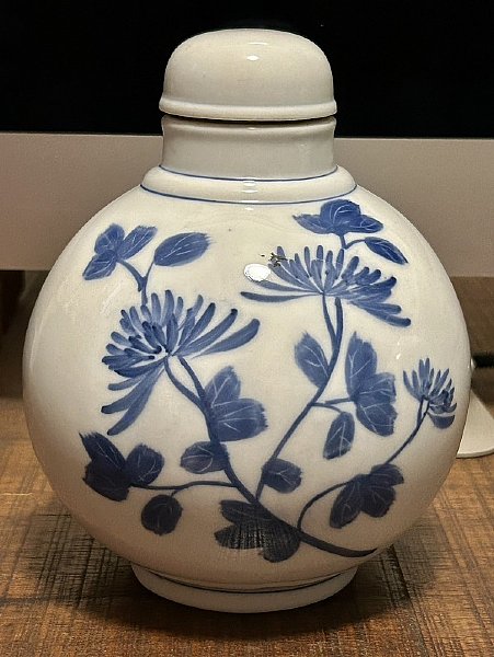 鶯歌名瓷『巧妙堂』 青花茶倉茶罐發色漂亮絕版品:::P9品酒網:::