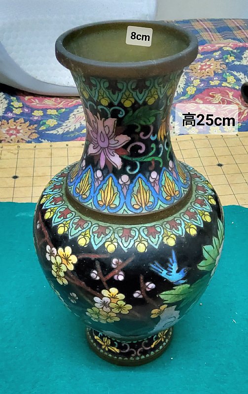 景泰藍（銅胎掐絲琺瑯）花瓶:::P9品酒網:::